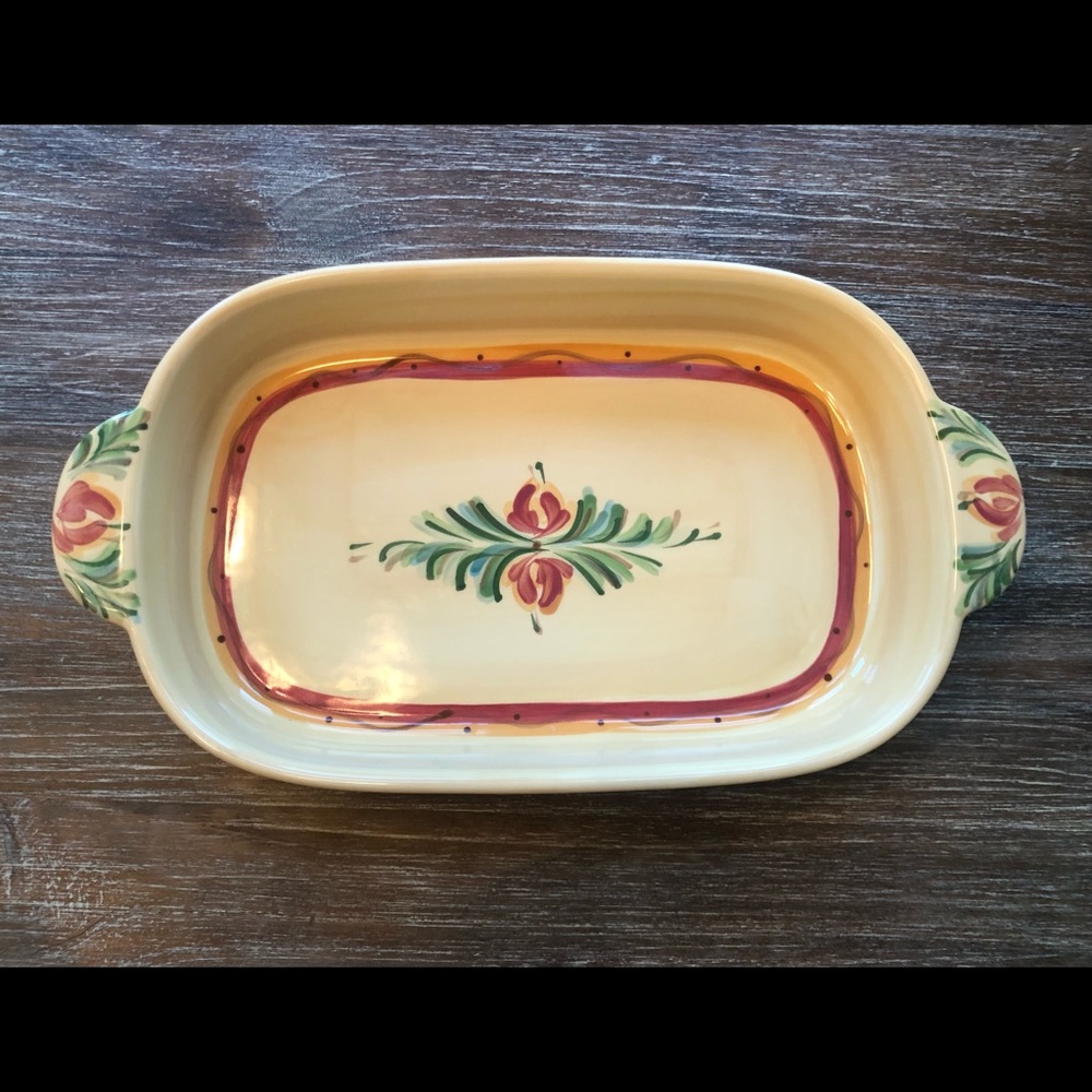 GAIL PITTMAN HANDPAINTED CASSEROLE DISH